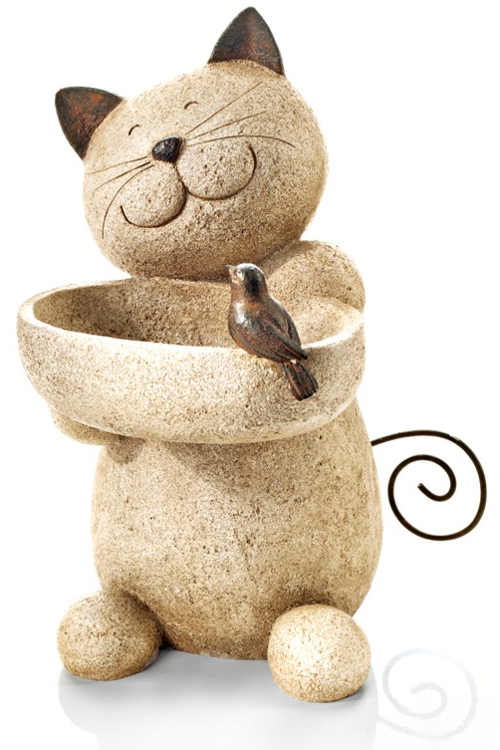 Zahradní dekorace kočka z umělého kamene