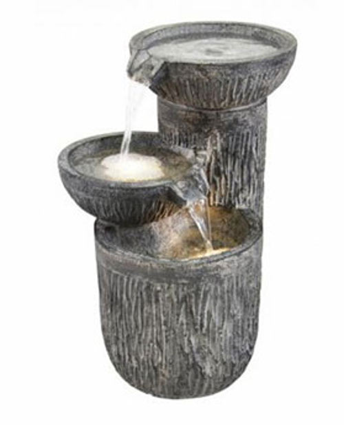 Harmonická fontána tři misky s osvětlením