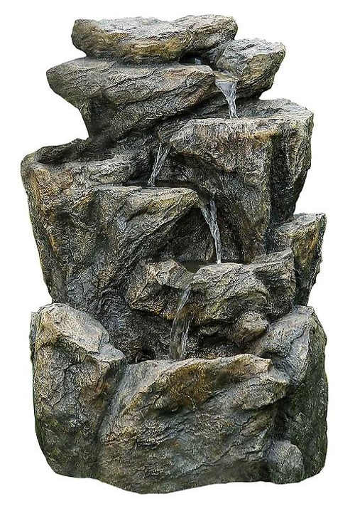 Menší kašna z umělého kamene dekorace do zahradní skalky