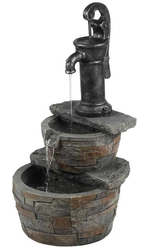 Relaxační zahradní fontána kašna s pumpou