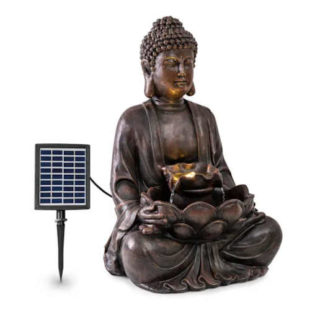 LED solární fontána Buddha