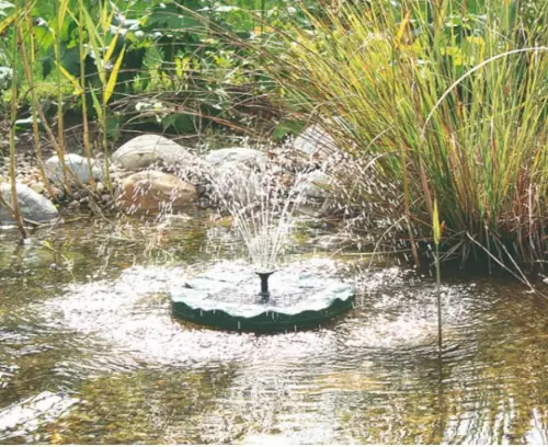 Plovoucí fontánka ostrůvek do zahradního jezírka